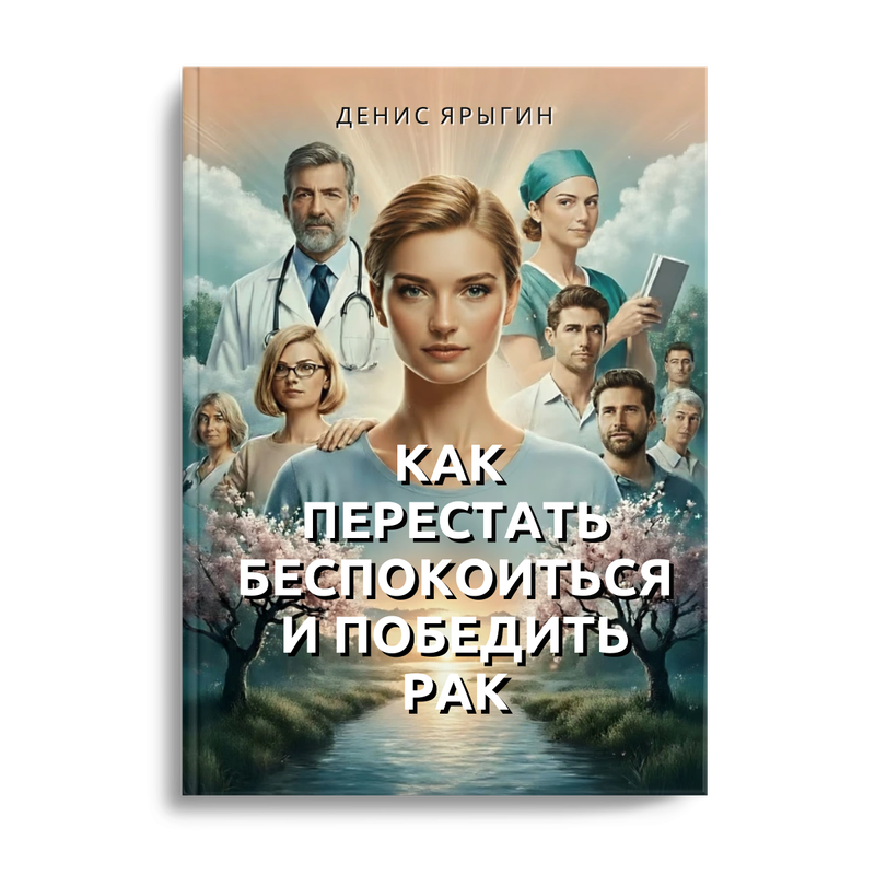 Оригинальная обложка книги «Как перестать беспокоиться и победить рак»